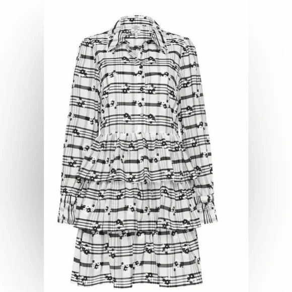 NWOT Baum und Pferdgarten Elegant Black and White Patterned Mini Dress